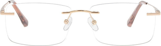 Brilo Men's Reading Glasses +2.50 in Gold color BR148BGOLD2.50