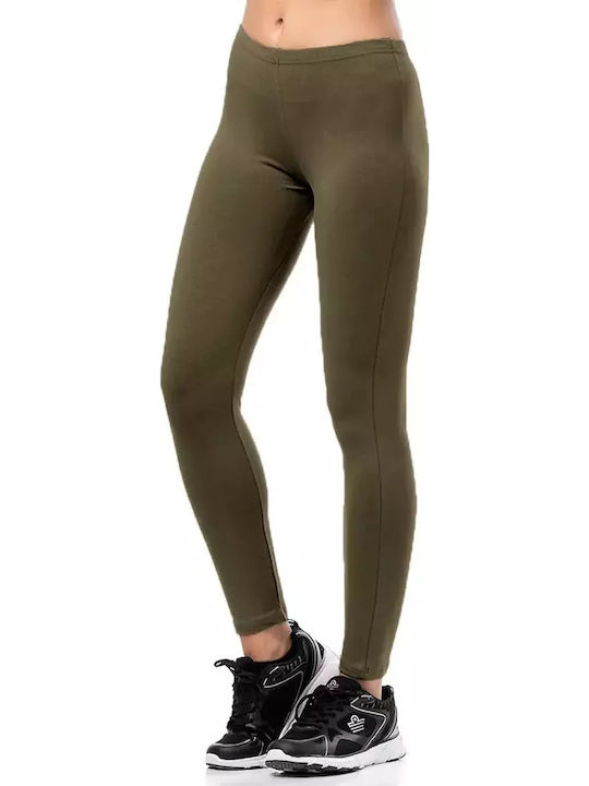 Frauen Lang Leggings Khaki