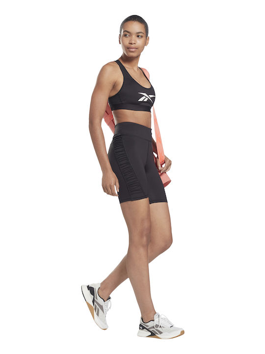 Studio Ruched Running Γυναικείο Ποδηλατικό Κολάν Ψηλόμεσο Μαύρο