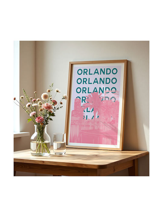 Poster Orlando Pop Art Pst25512 30cm X 40cm White Wooden Frame