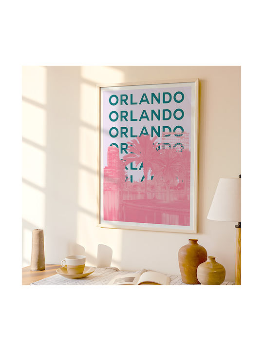 Poster Orlando Pop Art Pst25512 30cm X 40cm White Wooden Frame