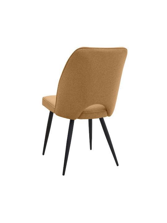 Christy Dining Room Fabric Chair Mustard - Black 47x59x90cm