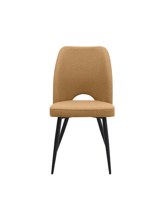 Christy Dining Room Fabric Chair Mustard - Black 47x59x90cm
