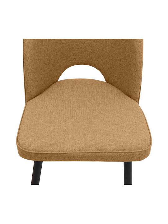 Christy Dining Room Fabric Chair Mustard - Black 47x59x90cm