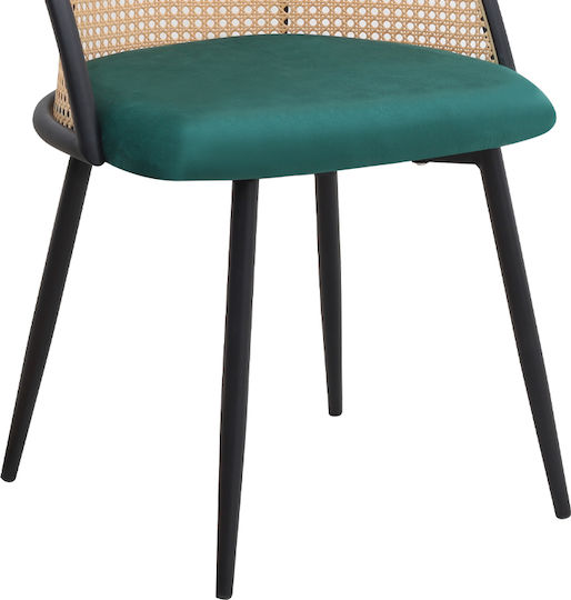 Jacob Столички Трапезария плюшени Cypress Green - Black 1бр 52x50x77бр
