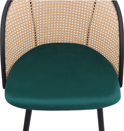 Jacob Столички Трапезария плюшени Cypress Green - Black 1бр 52x50x77бр