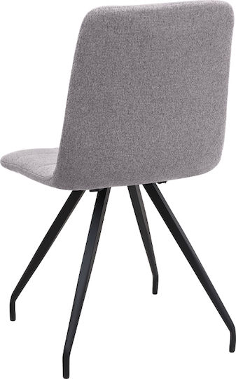 Bianca Dining Room Fabric Chair Beige - Black 43x56x84cm