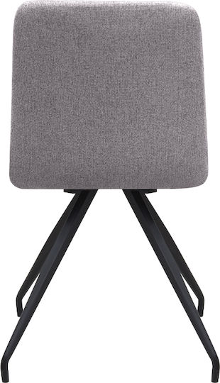 Bianca Dining Room Fabric Chair Beige - Black 43x56x84cm