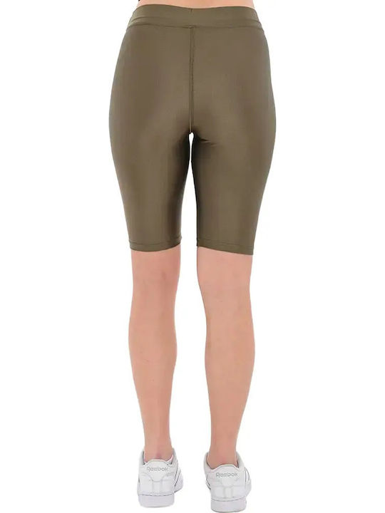 Women's Bike Training Legging Shiny & High Waisted Khaki