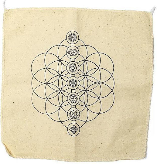 Crystal Grid Ημιπολύτιμους Λίθους Στα Χρώματα Επτά Chakra