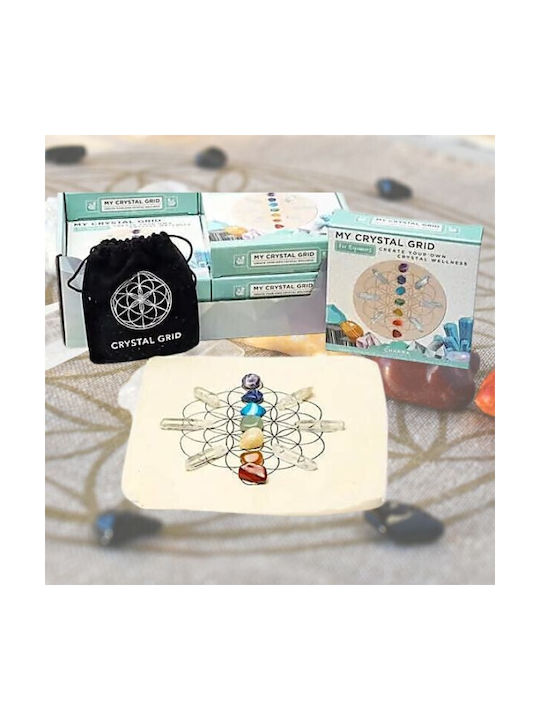 Crystal Grid Ημιπολύτιμους Λίθους Στα Χρώματα Επτά Chakra