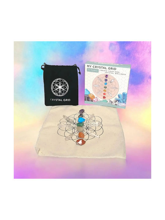 Crystal Grid Ημιπολύτιμους Λίθους Στα Χρώματα Επτά Chakra