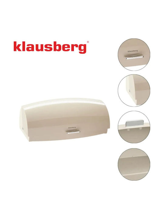 Klausberg Bread Box with Lid Inox Gray 45x28.5x17cm