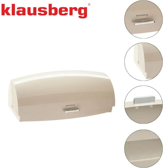 Klausberg Bread Box with Lid Inox Gray 45x28.5x17cm