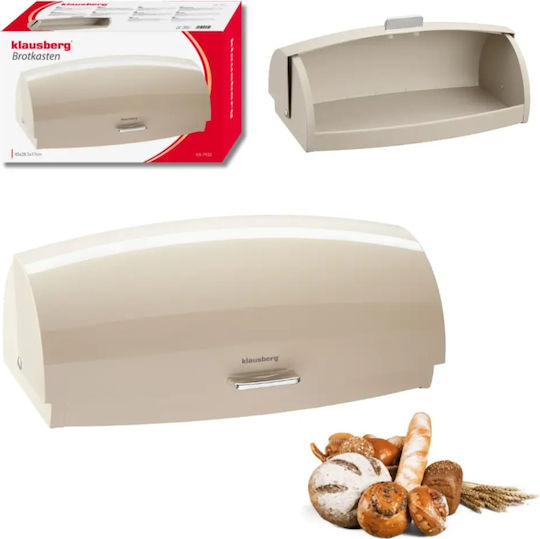 Klausberg Bread Box with Lid Inox Gray 45x28.5x17cm