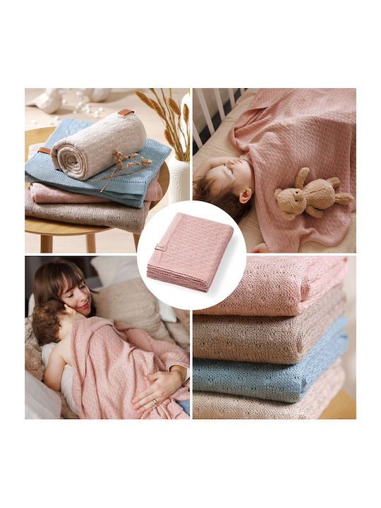 Babyono Blanket Nursery Swaddling Blankets Bamboo Pink 75x100cm