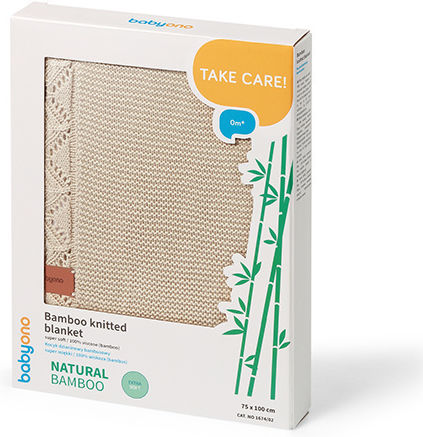 Babyono Blanket Nursery Swaddling Blankets Bamboo Beige 75x100cm