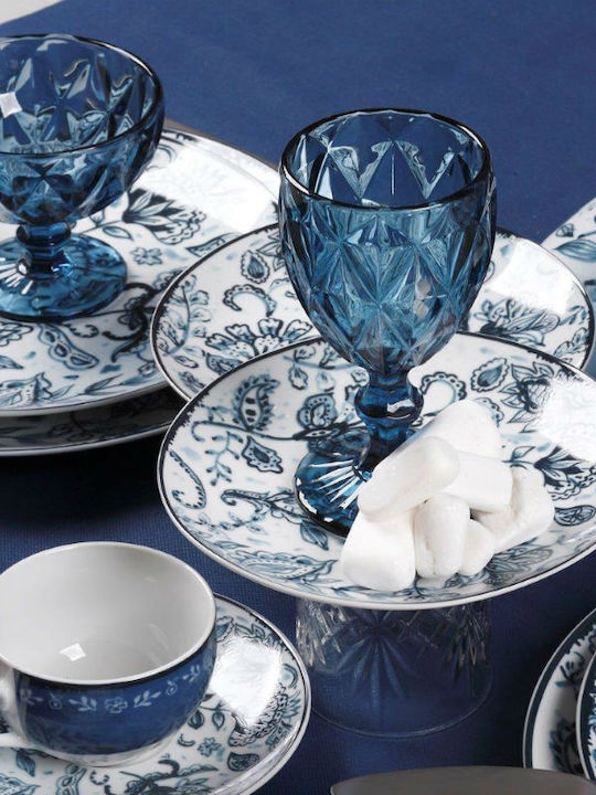 Cryspo Trio Mediterraneo Geschirrset aus Porzellan Blue 20Stück