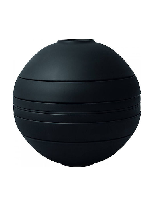 Cryspo Trio Negru Porțelan Set de Vase 7buc