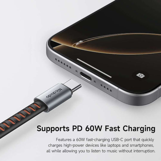 Mcdodo Audio Convertor USB-C masculin în 3.5mm / DC feminin Gri 1buc