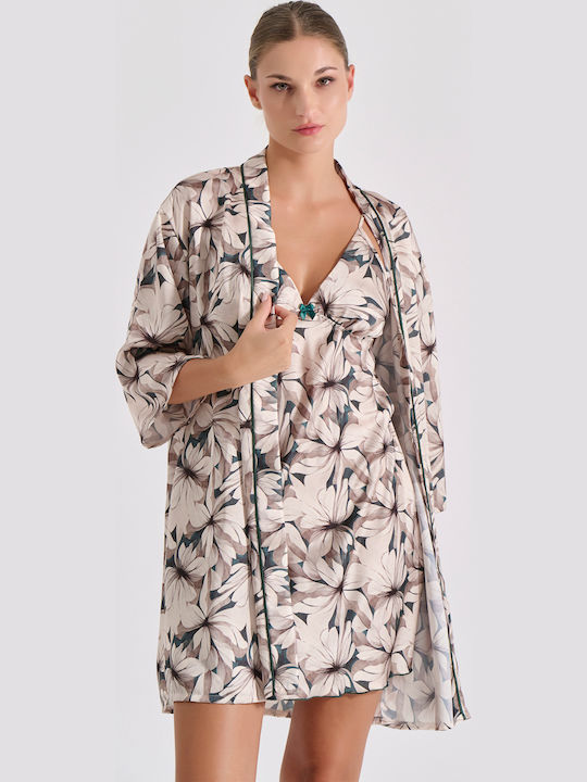 Milena by Paris Зимна Дамска Нощница Floral Milena by Paris Зимна Дамска Нощница Floral