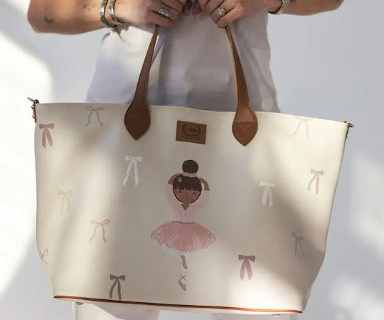 La Millou Shoulder/Hand Diaper Bag Beige 56x35x2cm.