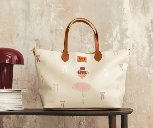 La Millou Shoulder/Hand Diaper Bag Beige 56x35x2cm.