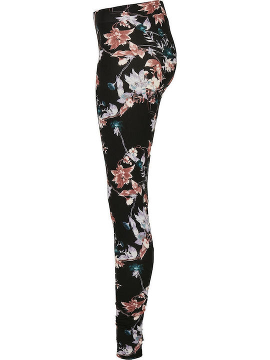 Γυναικείο Μακρύ Κολάν Black Soft Flower