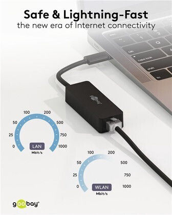 Goobay 76579 Αντάπτορας Δικτύου USB-C με Ενσύρματη Σύνδεση Gigabit Ethernet