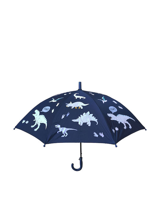 Gift-Me Kids Curved Handle Auto-Open Umbrella with Diameter 67cm Blue