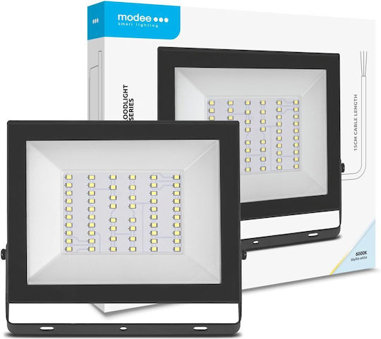 Modee Lighting Στεγανός Προβολέας LED 50W Ψυχρό Λευκό 6000K IP65