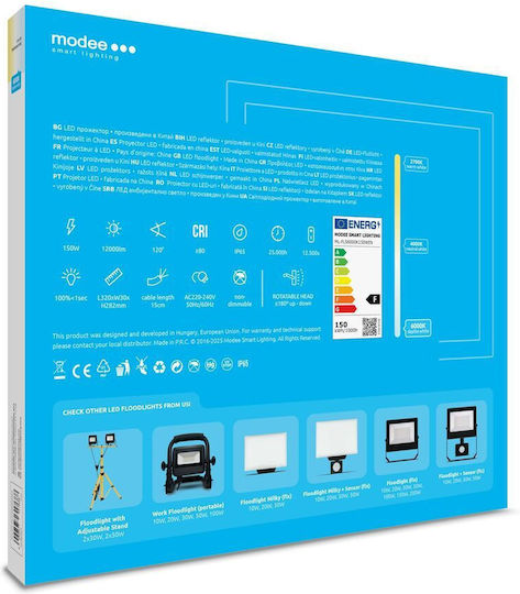 Modee Lighting Waterproof LED Flood Light 150W Cold White 6000K IP65