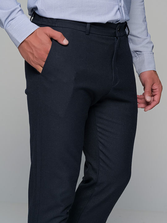 Herrenhose Anzug Elastisch Schlank Blau