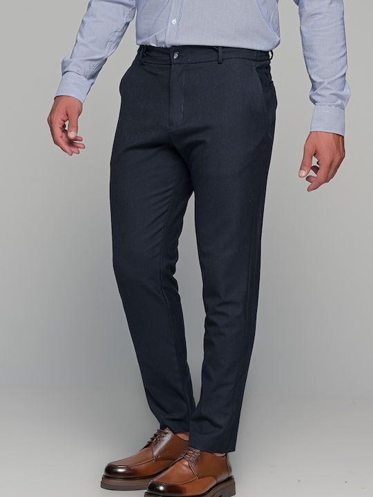 Herrenhose Anzug Elastisch Schlank Blau