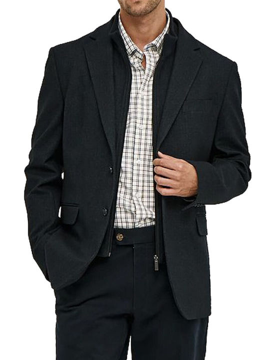 Herren Mantel Navy, Indigo