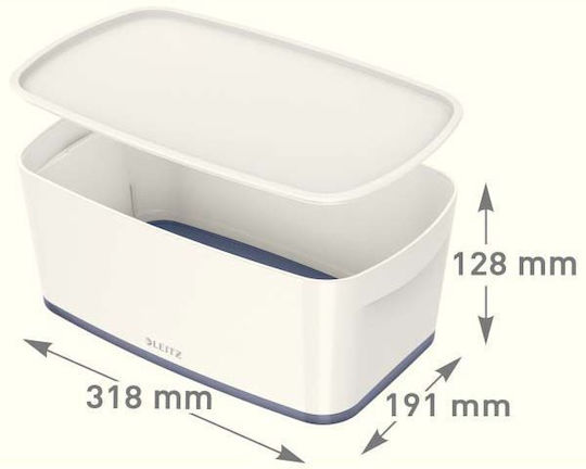 Leitz MyBox Wow Πλαστικό Κουτί Αποθήκευσης με Καπάκι 5lt