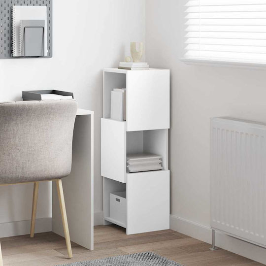 Büroaufbewahrungsschublade und -schrank Holzweiß 30,5x30x95cm