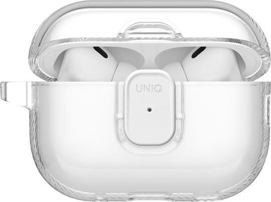 Uniq Glase Hülle Silikon mit Haken in Transparent Farbe für Apple AirPods Pro 3