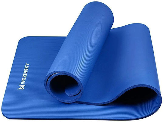Wozinsky Pilates Exercise Mat Blue with Carry Strap 181x63x0.9cm