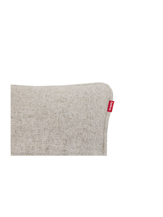 Bean Bag Bolster Poof Recycled Beige 65x38x20cm