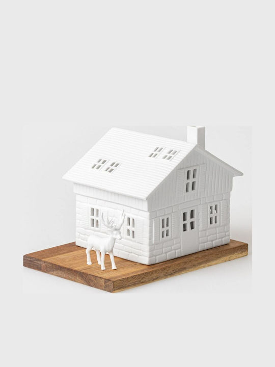 Raeder Christmas Wood White Candle 18cm