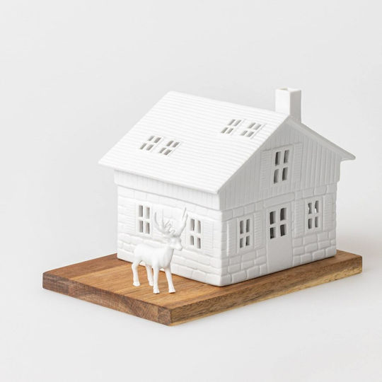 Raeder Christmas Wood White Candle 18cm