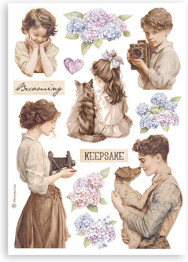 Washi Stickers Pad A5 8 Sheets Quiet Days Stamperia