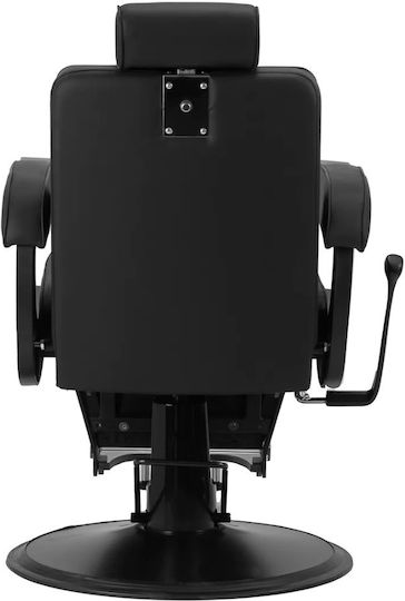 Barber Equipment Стол За Бръснар Черен С Регулируема Височина И Хидравличен Механизъм За Повдигане