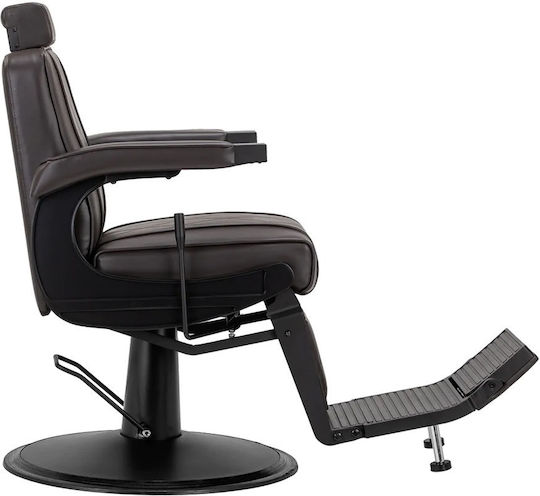Barber Equipment Barber Chair Brown with Adjustable Height and Hydraulic Lifting