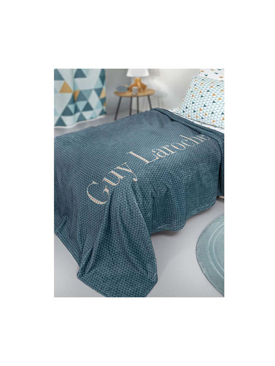 Guy Laroche Blanket Fleece Ultra Soft Two 2 Twenty Blue 160x220cm