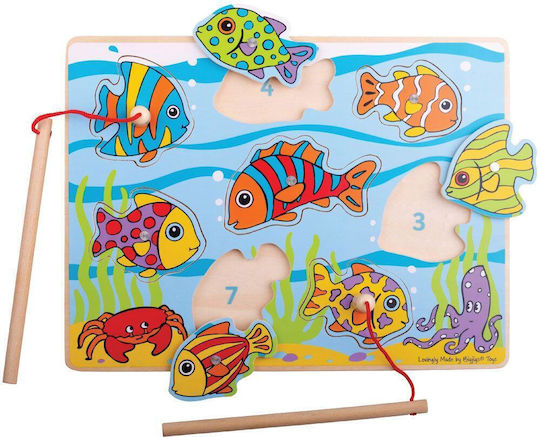 Big Jigs Wooden Fishing Game Tropical Magnetic Fishing Game