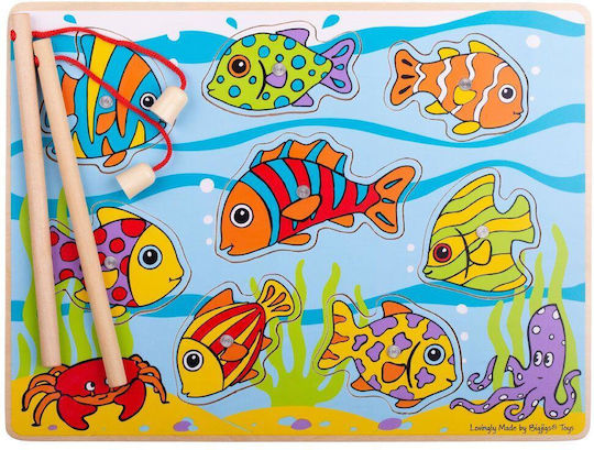 Big Jigs Wooden Fishing Game Tropical Magnetic Fishing Game