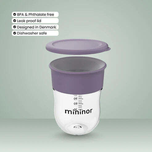 Mininor Παιδικό Ποτηράκι από Πλαστικό Λιλά 220ml