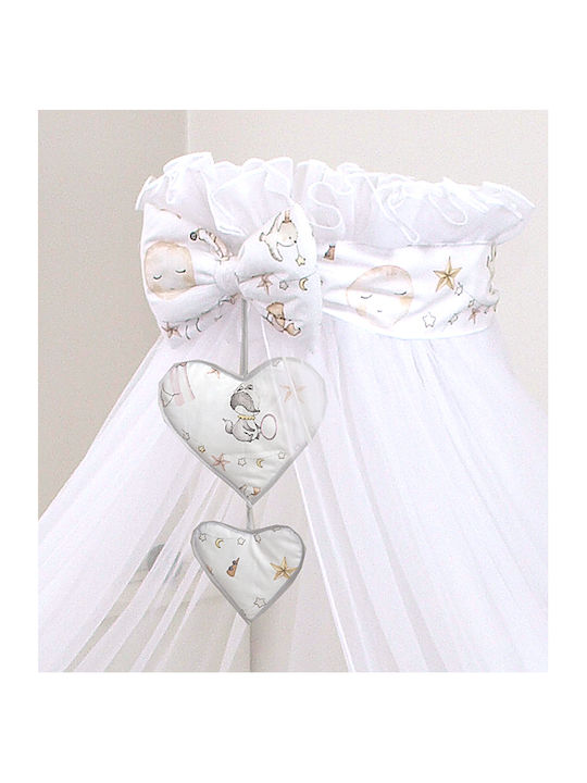 Amy Mosquito Net Room Circus Cotton with Support Base 300x160cm Mounting Bracket Included